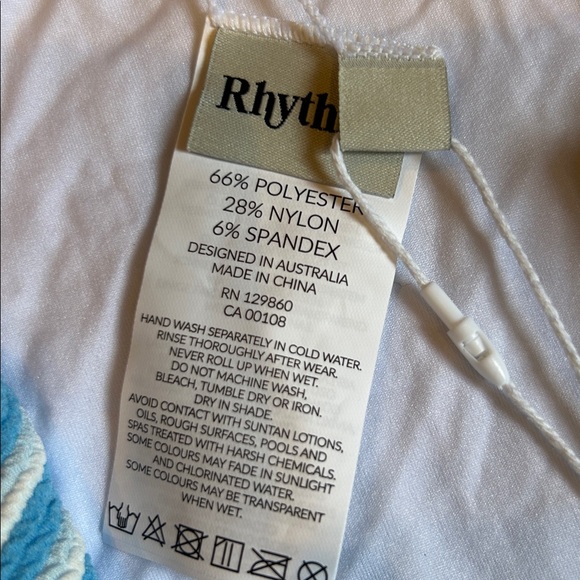 NWT Free people Rhythm Blue and White Striped ribbed bikini set - Picture 14 of 14